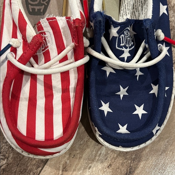 Hey Dude Kids' Patriotic Red and Blue Sneakers - Picture 6 of 6